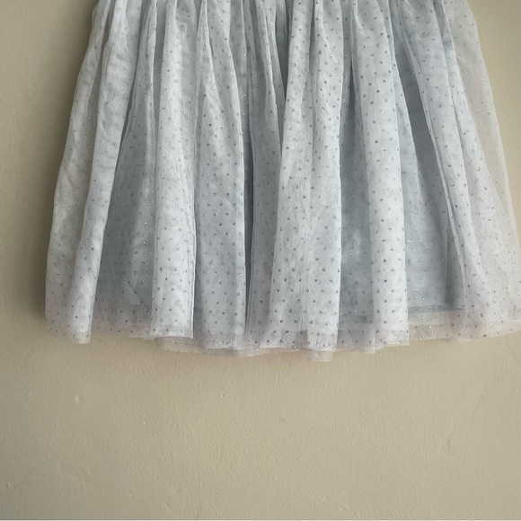 Modern Lux / White & Silver Tulle Circle Skater Skirt - Picture 3 of 8